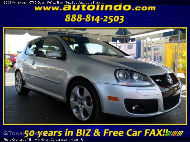 Reflex Silver Metallic / Anthracite Black 2008 Volkswagen GTI 2 Door
