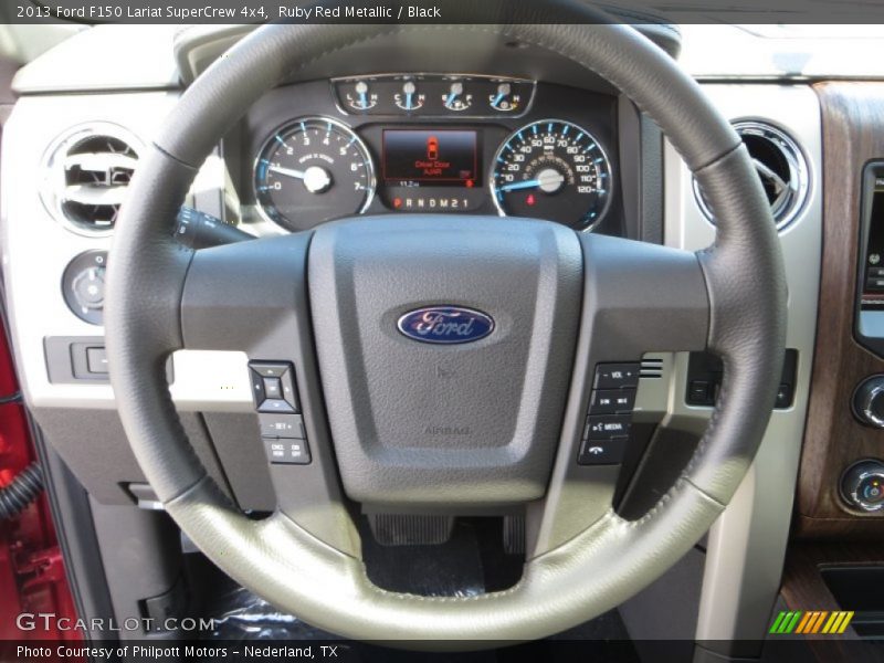 Ruby Red Metallic / Black 2013 Ford F150 Lariat SuperCrew 4x4