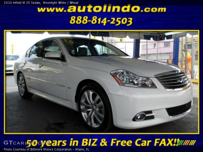 Moonlight White / Wheat 2010 Infiniti M 35 Sedan