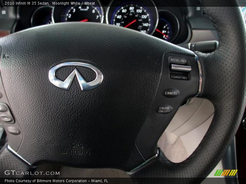 Moonlight White / Wheat 2010 Infiniti M 35 Sedan
