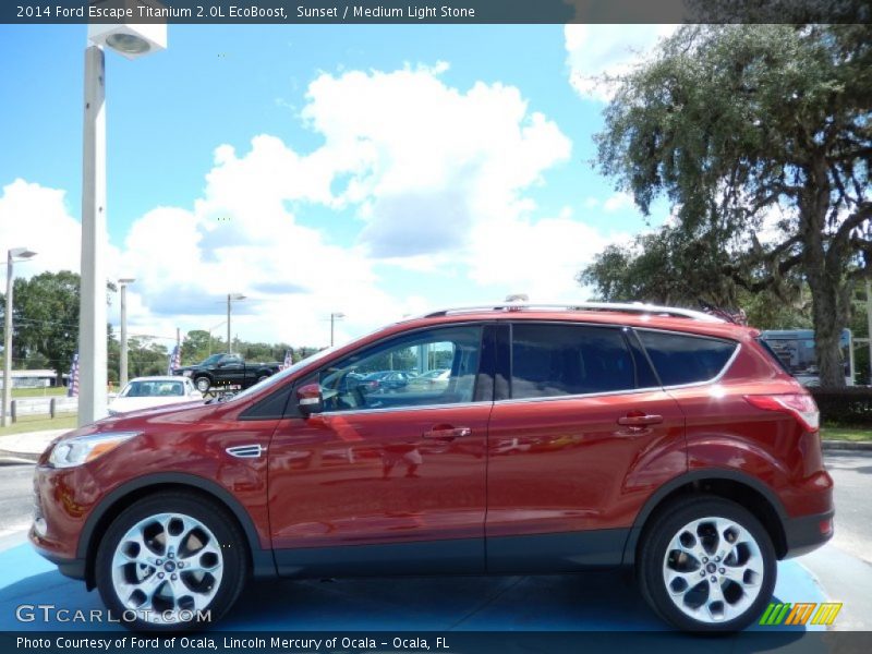 Sunset / Medium Light Stone 2014 Ford Escape Titanium 2.0L EcoBoost