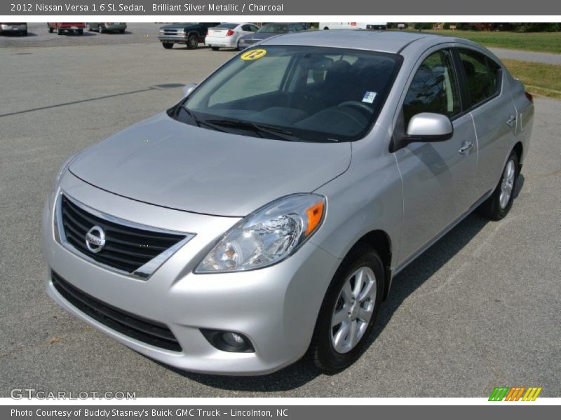 Brilliant Silver Metallic / Charcoal 2012 Nissan Versa 1.6 SL Sedan