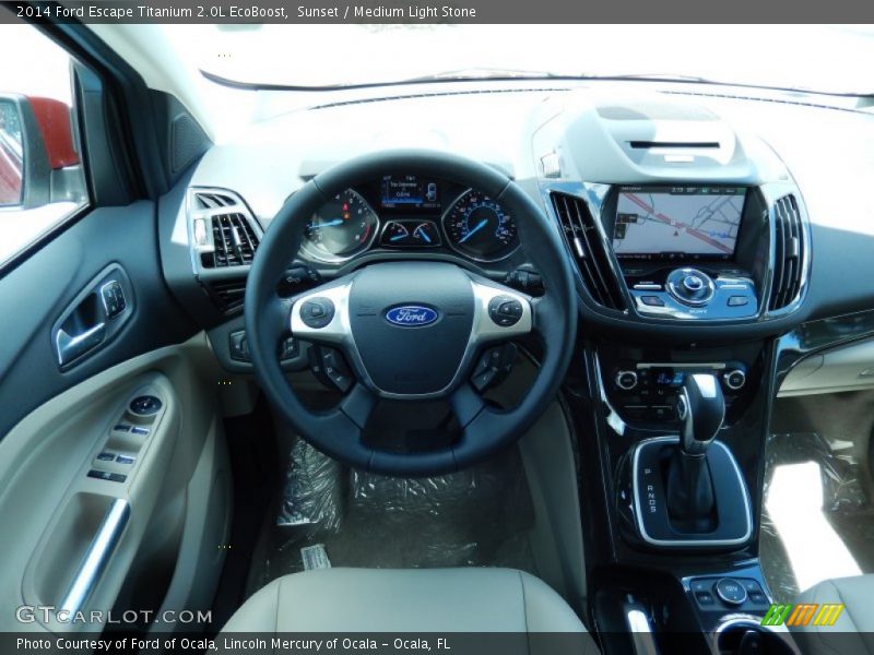 Sunset / Medium Light Stone 2014 Ford Escape Titanium 2.0L EcoBoost