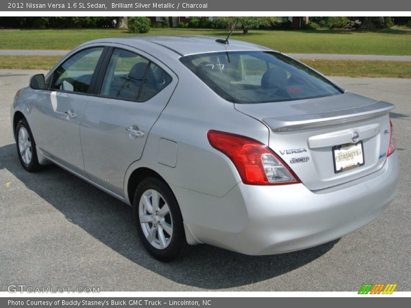Brilliant Silver Metallic / Charcoal 2012 Nissan Versa 1.6 SL Sedan