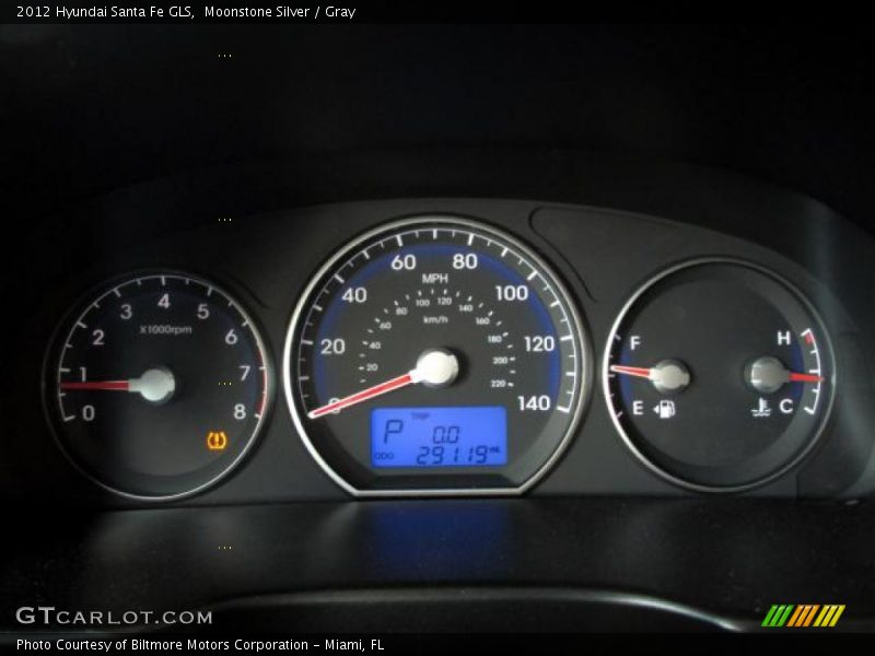 Moonstone Silver / Gray 2012 Hyundai Santa Fe GLS
