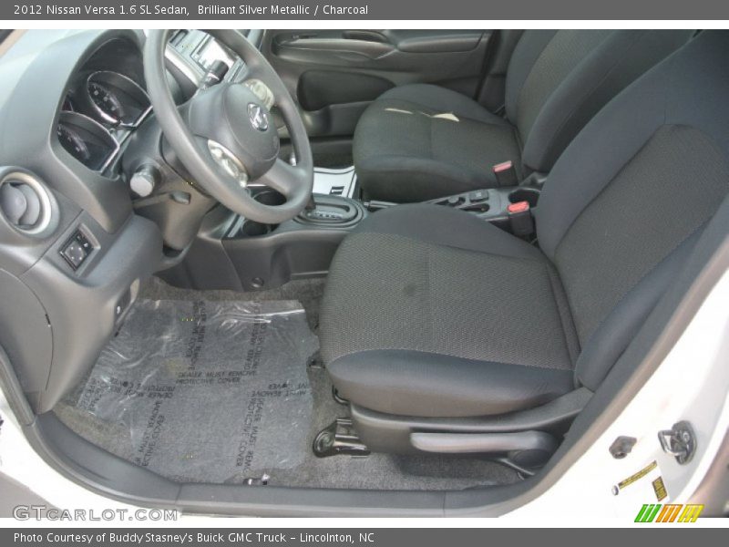 Brilliant Silver Metallic / Charcoal 2012 Nissan Versa 1.6 SL Sedan
