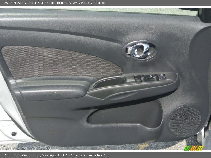 Brilliant Silver Metallic / Charcoal 2012 Nissan Versa 1.6 SL Sedan