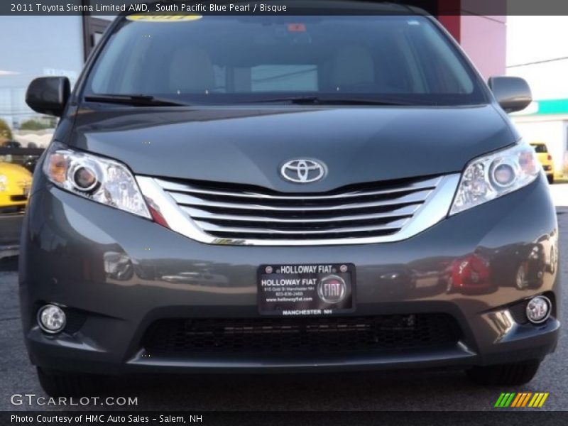 South Pacific Blue Pearl / Bisque 2011 Toyota Sienna Limited AWD