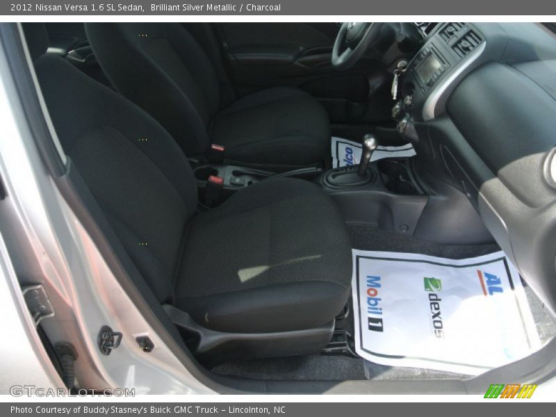 Brilliant Silver Metallic / Charcoal 2012 Nissan Versa 1.6 SL Sedan