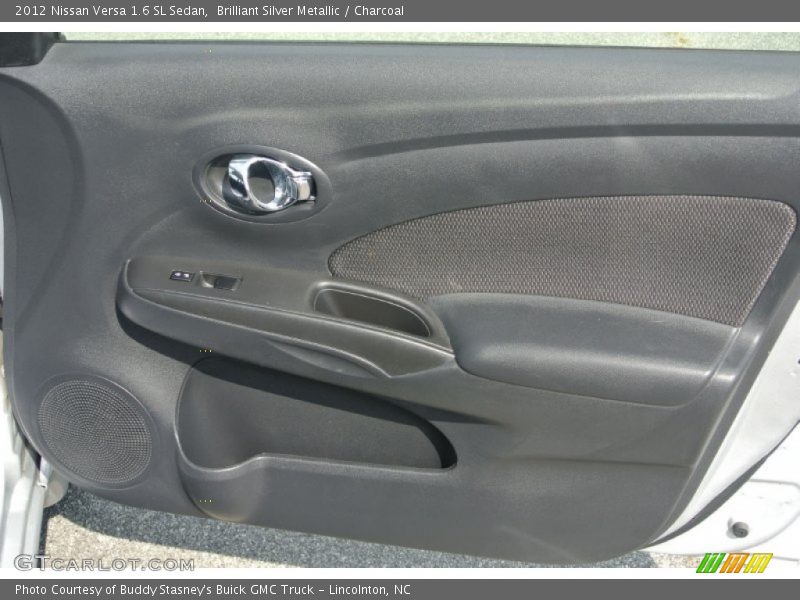 Brilliant Silver Metallic / Charcoal 2012 Nissan Versa 1.6 SL Sedan