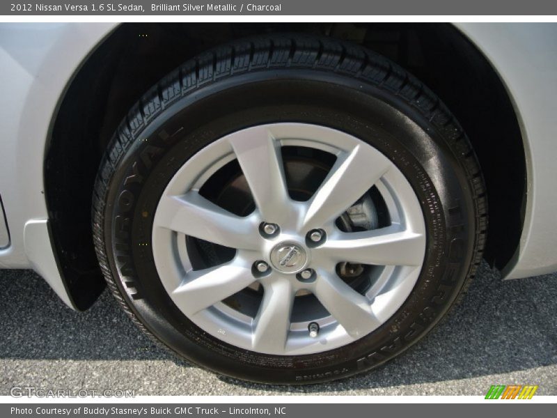 Brilliant Silver Metallic / Charcoal 2012 Nissan Versa 1.6 SL Sedan