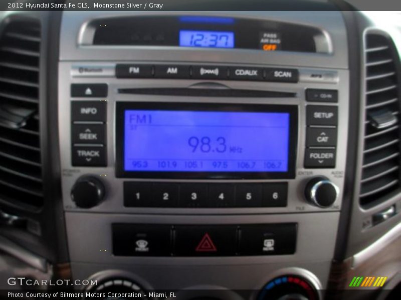Moonstone Silver / Gray 2012 Hyundai Santa Fe GLS