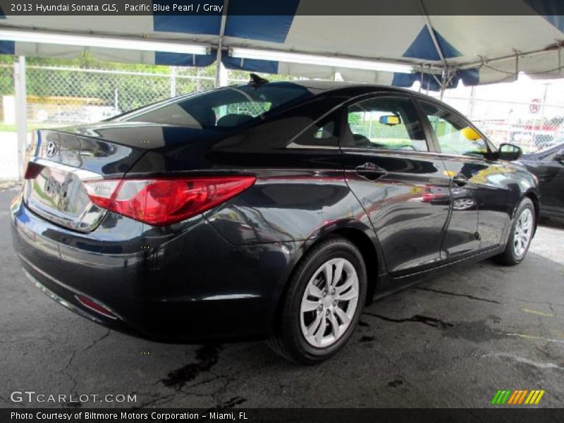 Pacific Blue Pearl / Gray 2013 Hyundai Sonata GLS