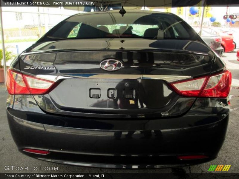Pacific Blue Pearl / Gray 2013 Hyundai Sonata GLS