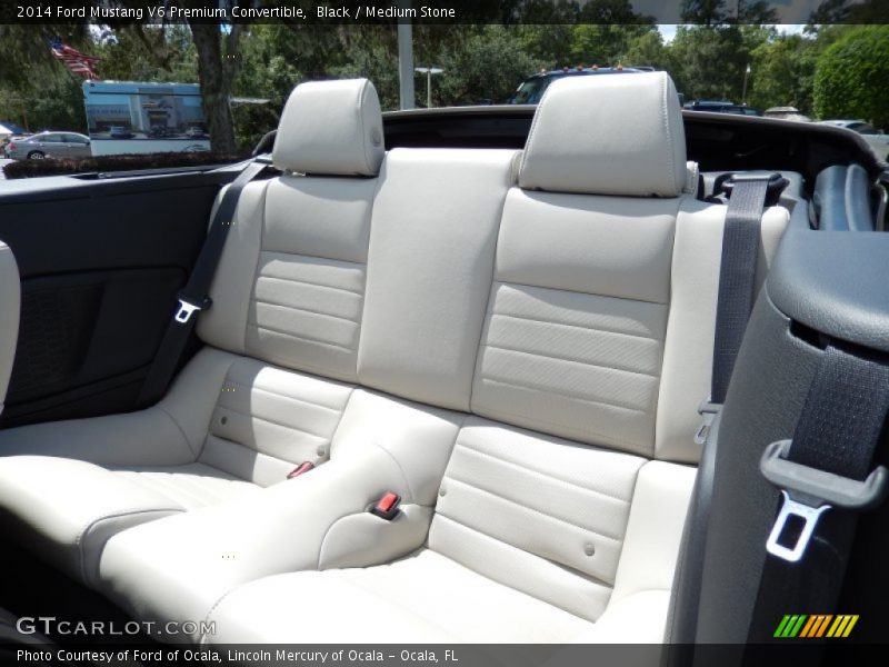 Rear Seat of 2014 Mustang V6 Premium Convertible