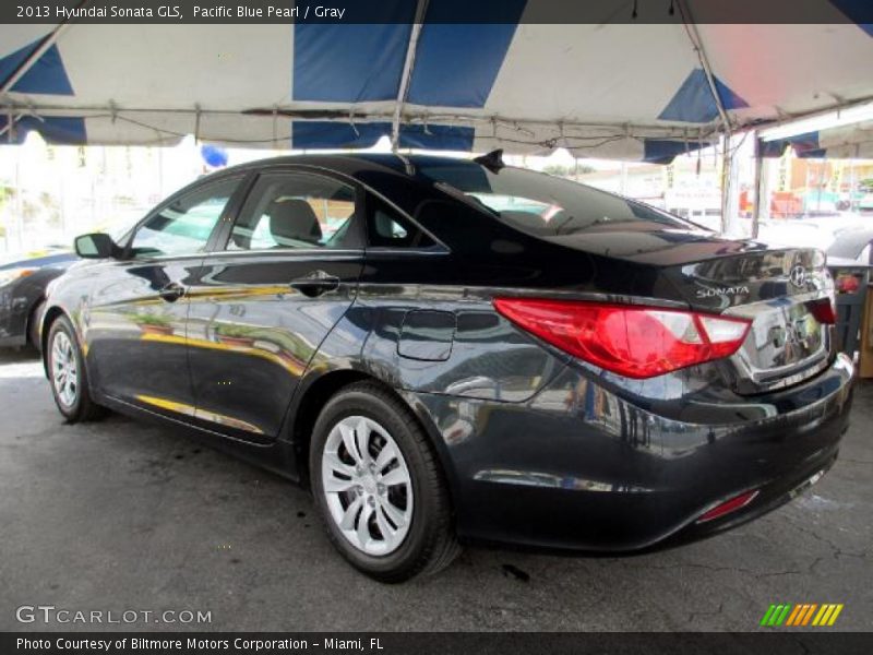 Pacific Blue Pearl / Gray 2013 Hyundai Sonata GLS