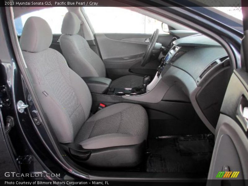 Pacific Blue Pearl / Gray 2013 Hyundai Sonata GLS