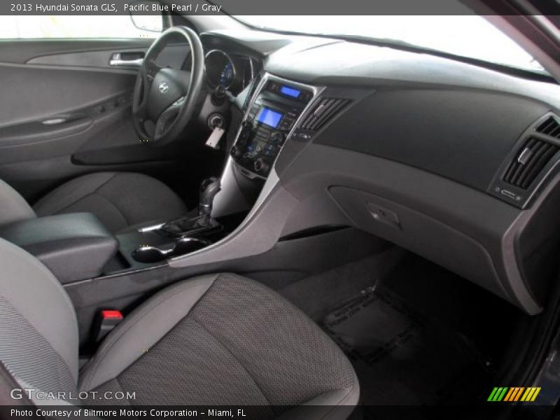 Pacific Blue Pearl / Gray 2013 Hyundai Sonata GLS