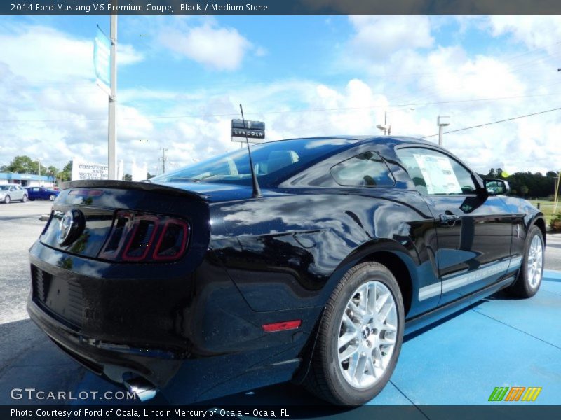 Black / Medium Stone 2014 Ford Mustang V6 Premium Coupe