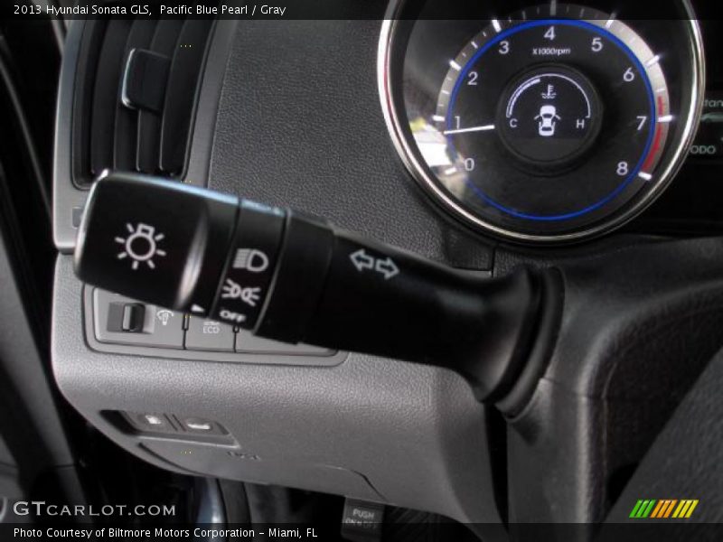 Pacific Blue Pearl / Gray 2013 Hyundai Sonata GLS