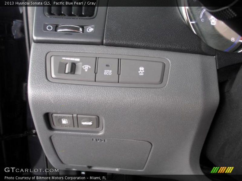 Pacific Blue Pearl / Gray 2013 Hyundai Sonata GLS