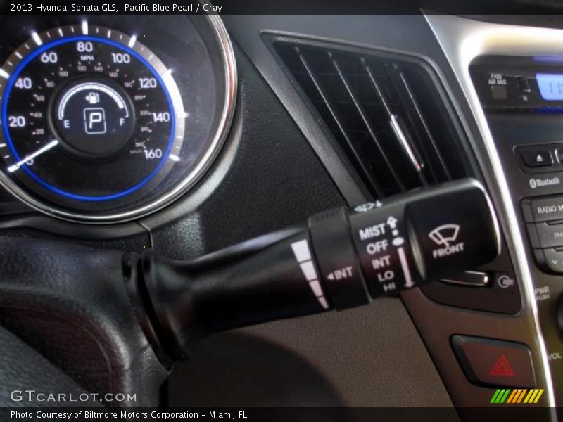 Pacific Blue Pearl / Gray 2013 Hyundai Sonata GLS