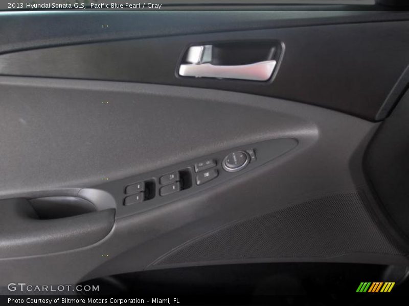 Pacific Blue Pearl / Gray 2013 Hyundai Sonata GLS