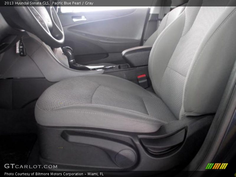 Pacific Blue Pearl / Gray 2013 Hyundai Sonata GLS