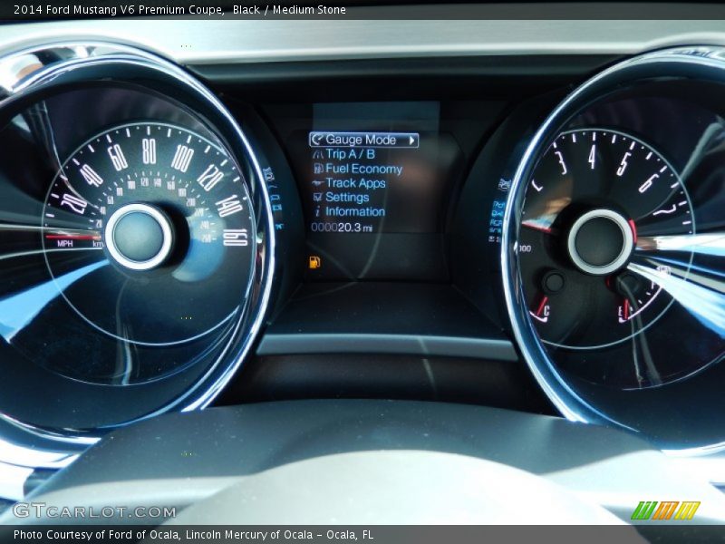 Black / Medium Stone 2014 Ford Mustang V6 Premium Coupe
