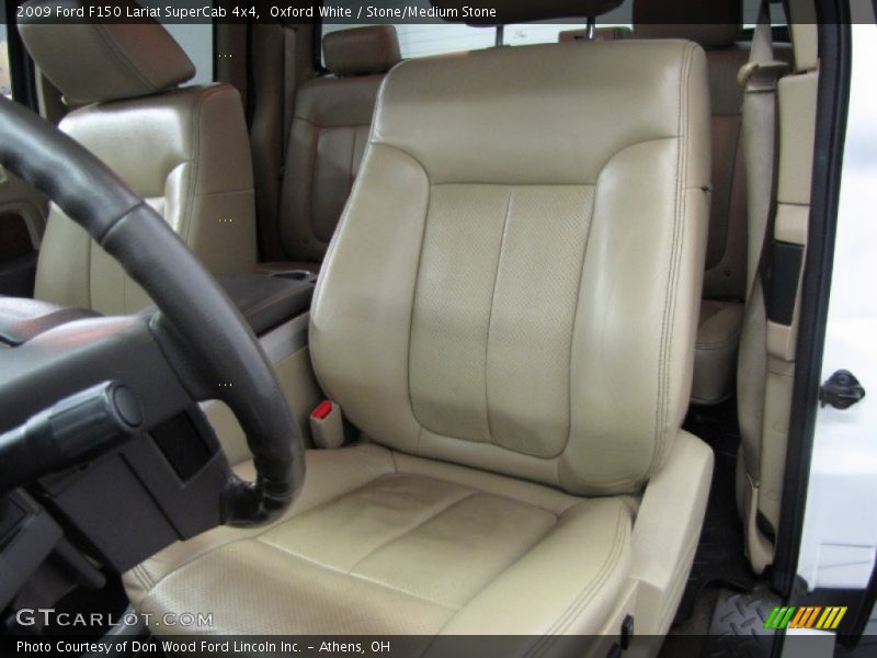 Oxford White / Stone/Medium Stone 2009 Ford F150 Lariat SuperCab 4x4