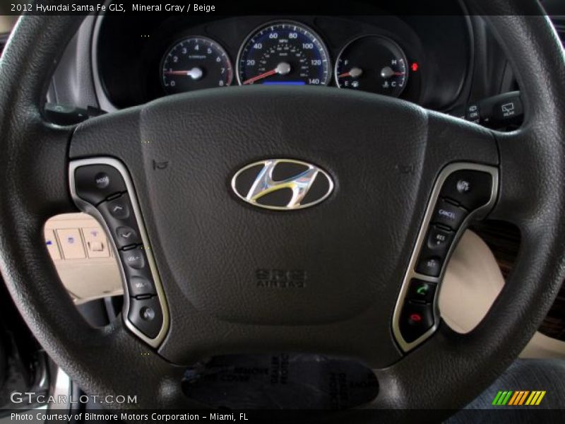 Mineral Gray / Beige 2012 Hyundai Santa Fe GLS