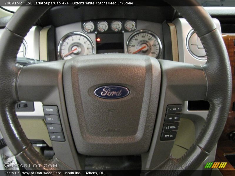 Oxford White / Stone/Medium Stone 2009 Ford F150 Lariat SuperCab 4x4