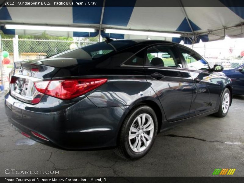 Pacific Blue Pearl / Gray 2012 Hyundai Sonata GLS