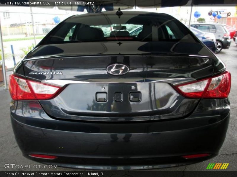 Pacific Blue Pearl / Gray 2012 Hyundai Sonata GLS