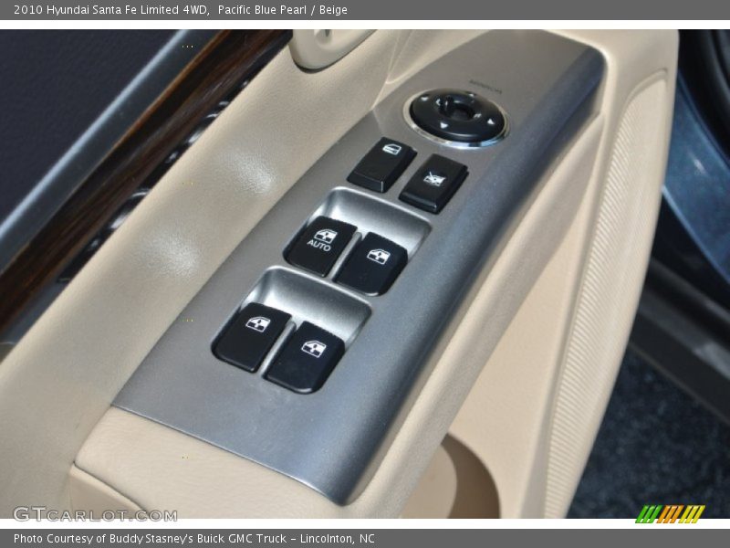 Pacific Blue Pearl / Beige 2010 Hyundai Santa Fe Limited 4WD