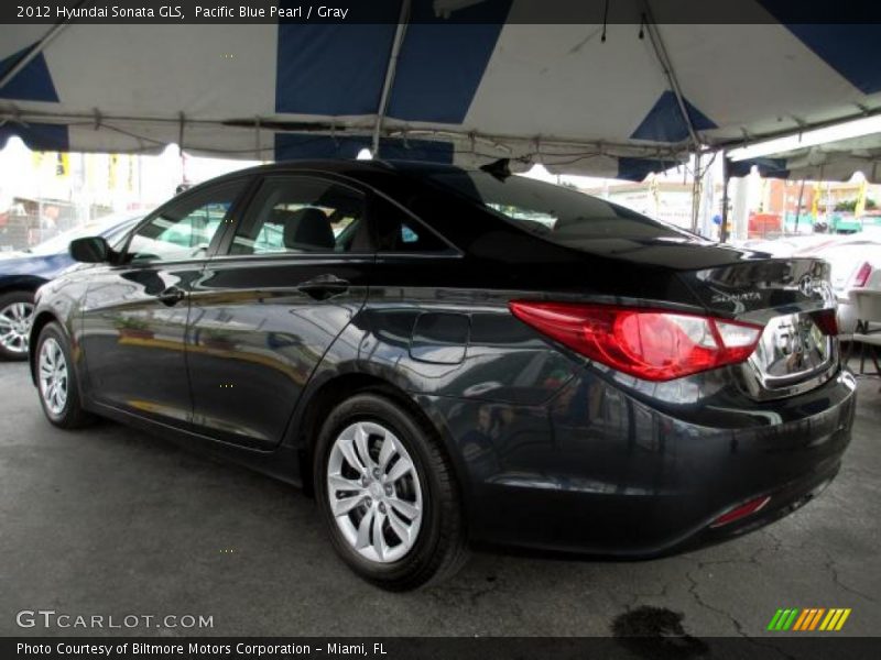 Pacific Blue Pearl / Gray 2012 Hyundai Sonata GLS