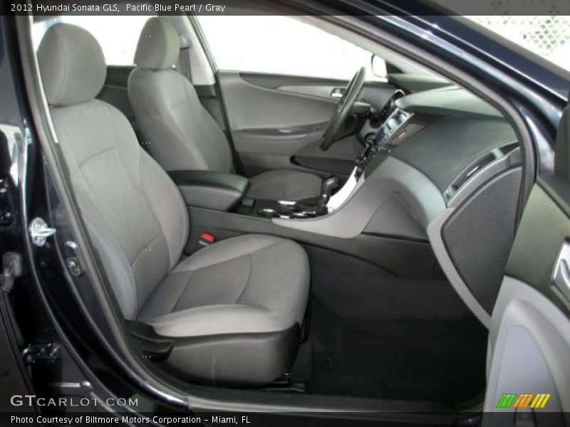 Pacific Blue Pearl / Gray 2012 Hyundai Sonata GLS