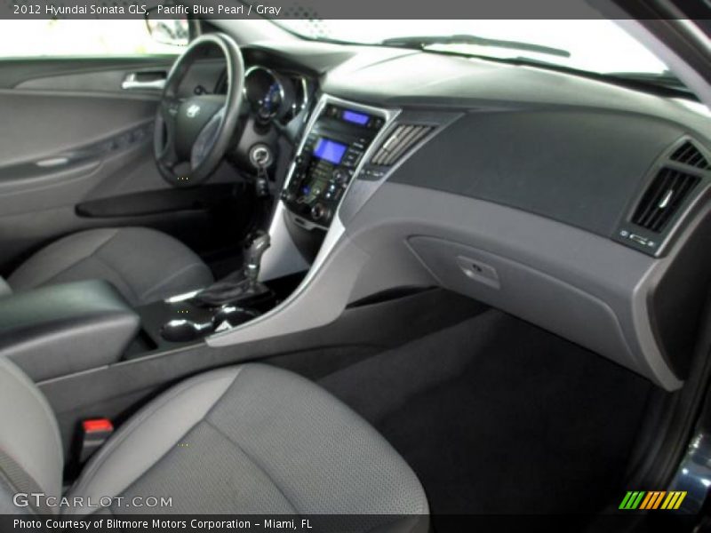 Pacific Blue Pearl / Gray 2012 Hyundai Sonata GLS