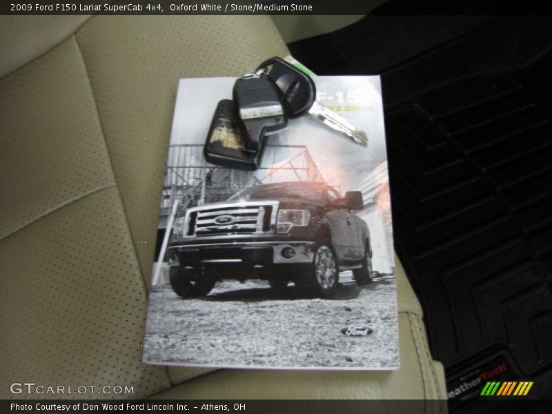 Oxford White / Stone/Medium Stone 2009 Ford F150 Lariat SuperCab 4x4