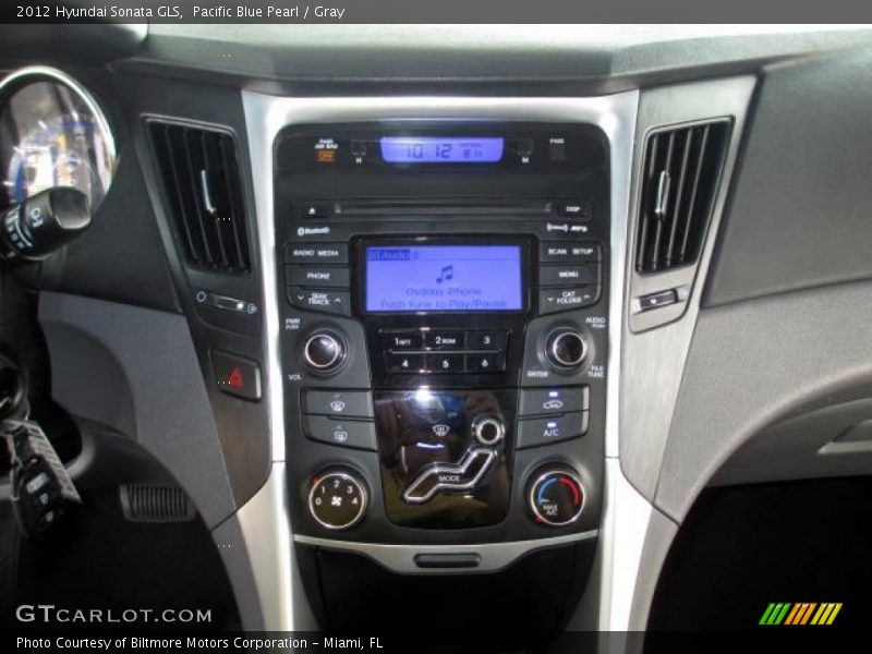 Pacific Blue Pearl / Gray 2012 Hyundai Sonata GLS