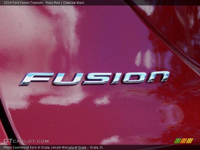 Ruby Red / Charcoal Black 2014 Ford Fusion Titanium