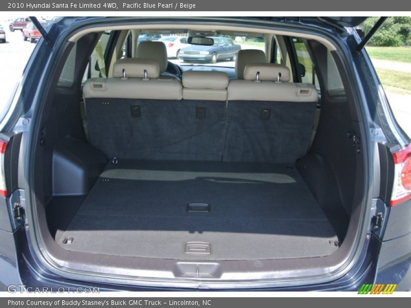 Pacific Blue Pearl / Beige 2010 Hyundai Santa Fe Limited 4WD