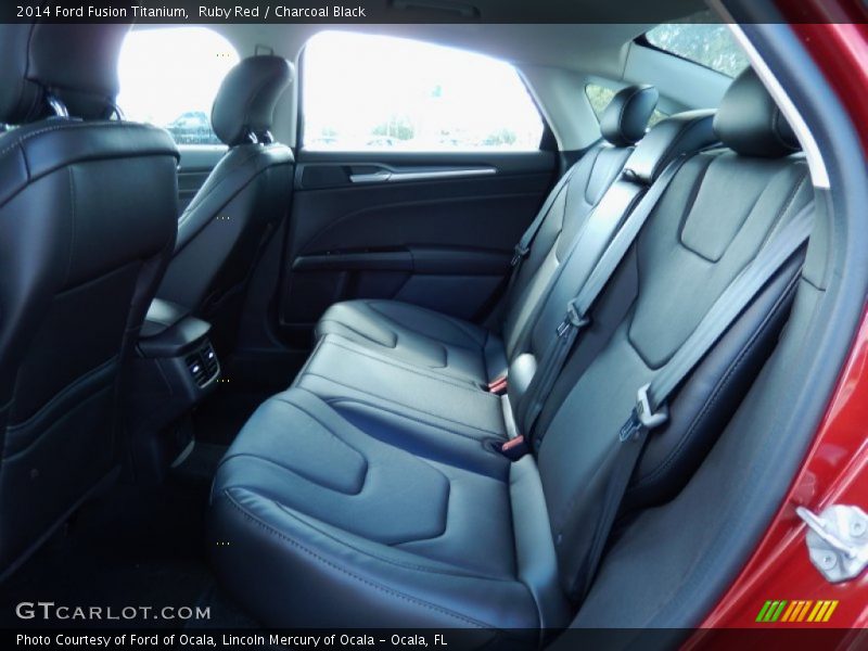 Ruby Red / Charcoal Black 2014 Ford Fusion Titanium