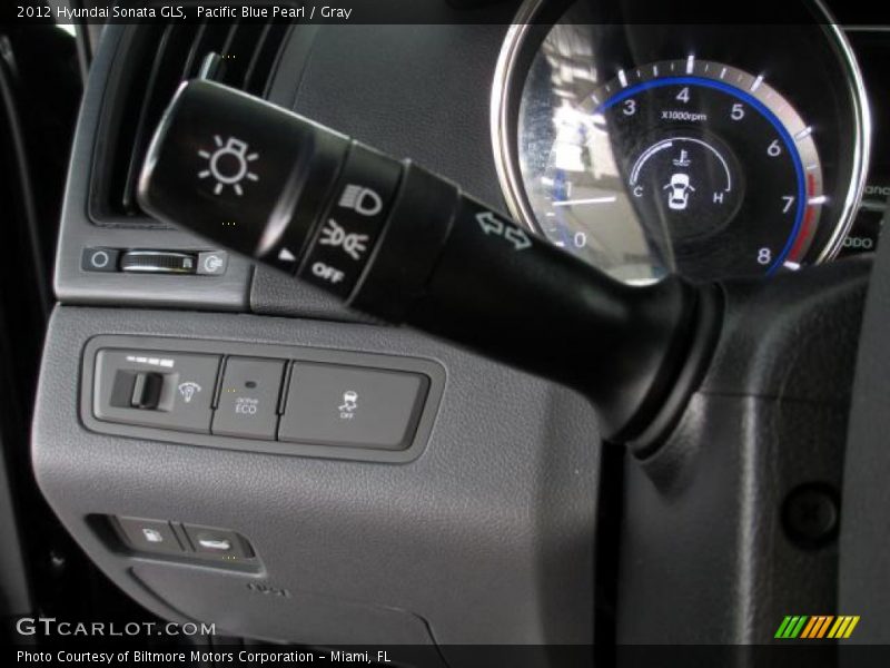 Pacific Blue Pearl / Gray 2012 Hyundai Sonata GLS