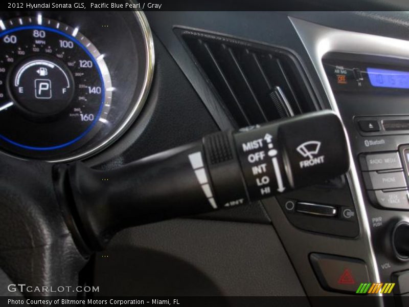 Pacific Blue Pearl / Gray 2012 Hyundai Sonata GLS