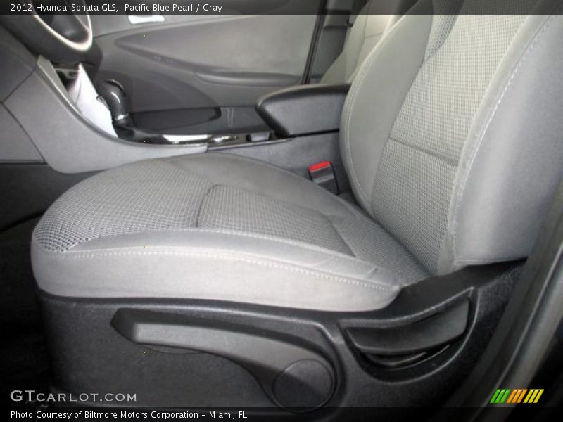 Pacific Blue Pearl / Gray 2012 Hyundai Sonata GLS