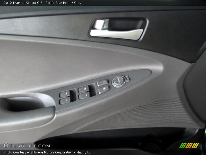 Pacific Blue Pearl / Gray 2012 Hyundai Sonata GLS
