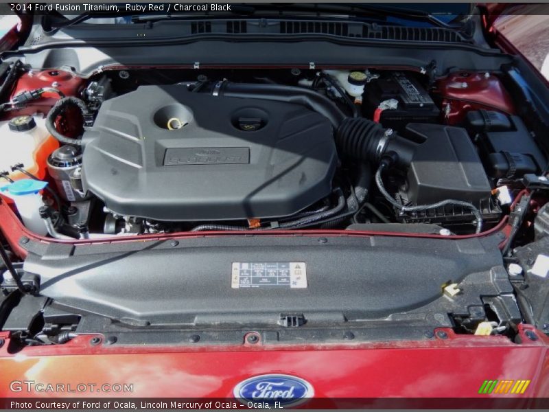 Ruby Red / Charcoal Black 2014 Ford Fusion Titanium