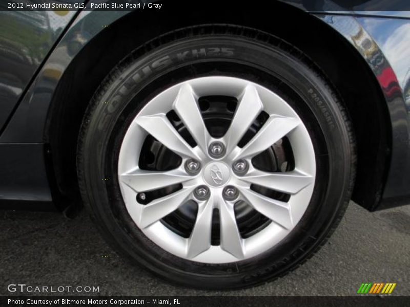 Pacific Blue Pearl / Gray 2012 Hyundai Sonata GLS
