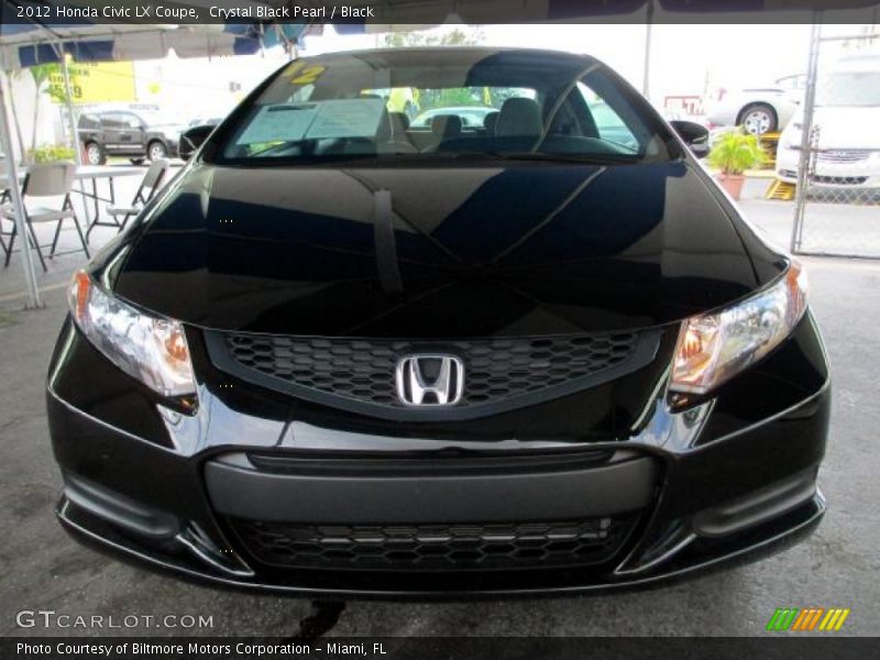 Crystal Black Pearl / Black 2012 Honda Civic LX Coupe